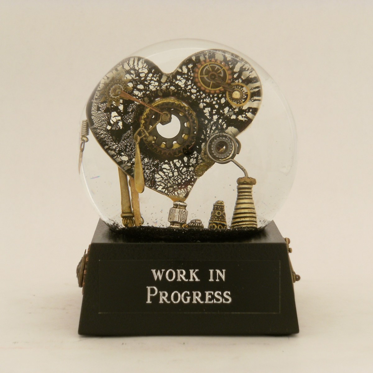 Work in Progress Heart snow globe, Camryn Forrest Designs 2013