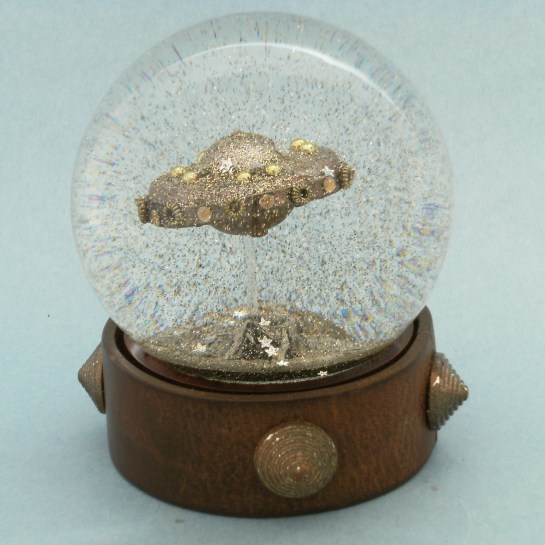 Flying Saucer snow globe by Camryn Forrest Designs