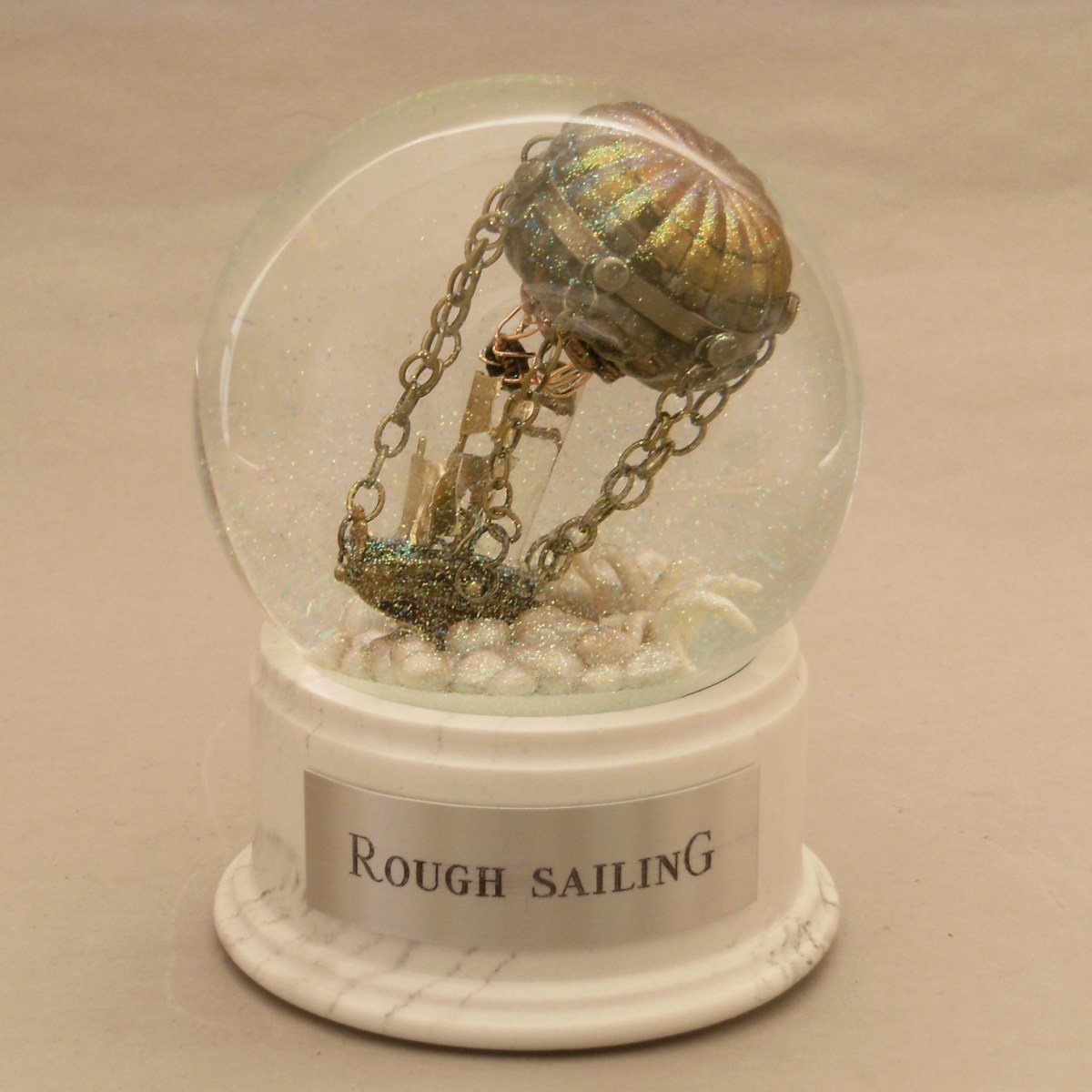 Rough Sailing snow globe by Camryn Forrest Designs