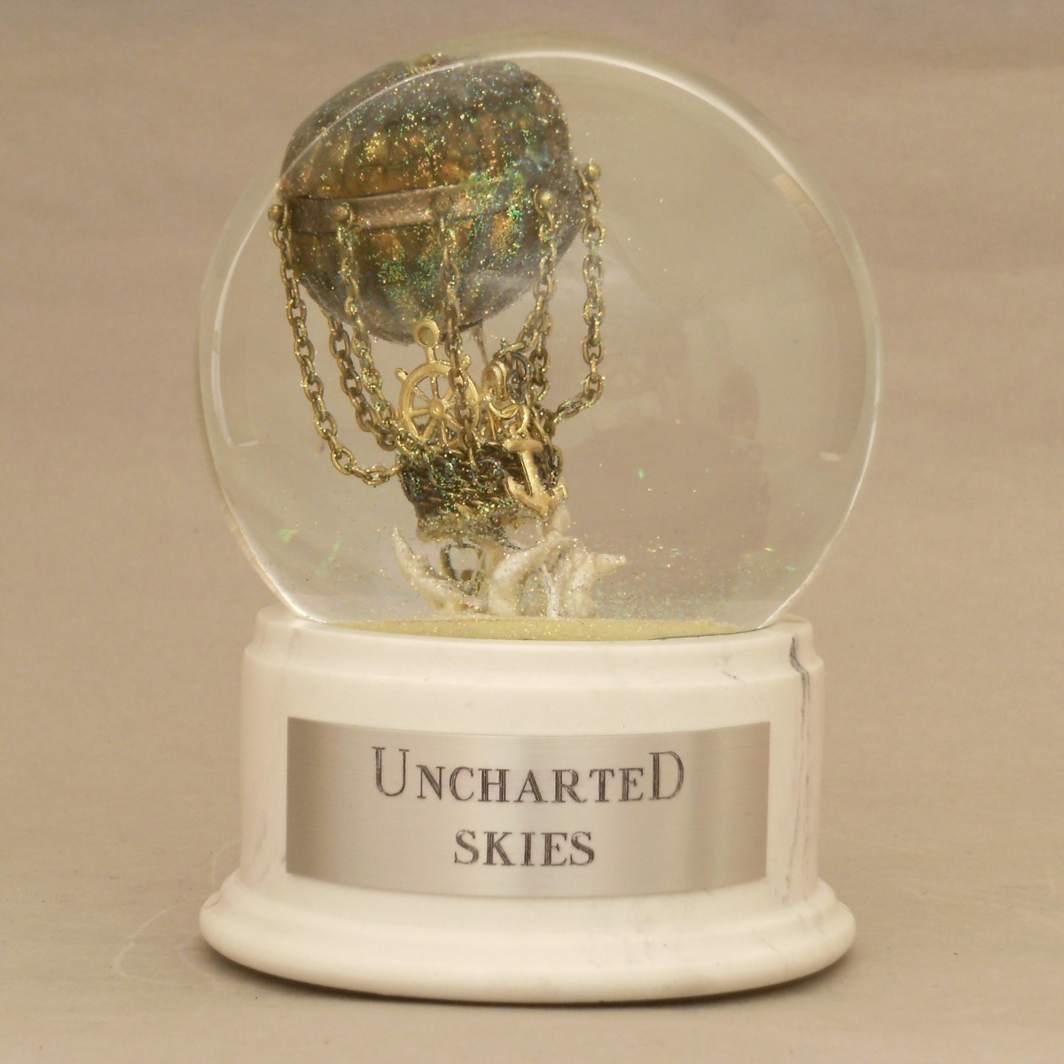 Uncharted Skies snow globe by Camryn Forrest Designs