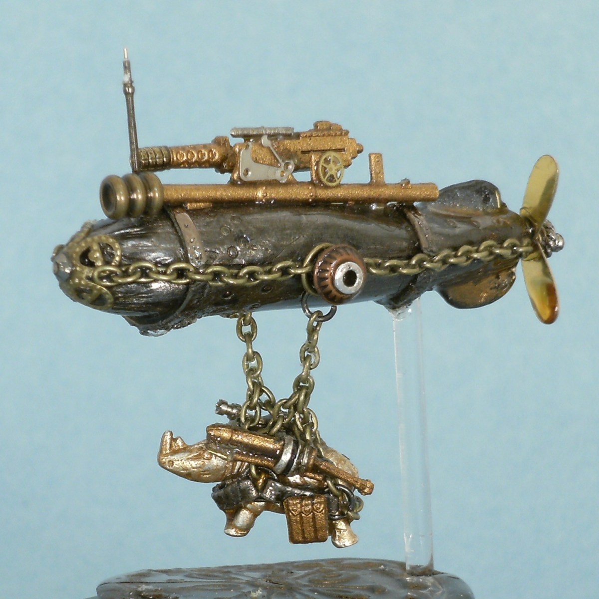 "Flight of the Warrior Rhino" snow globe by Camryn Forrest Designs