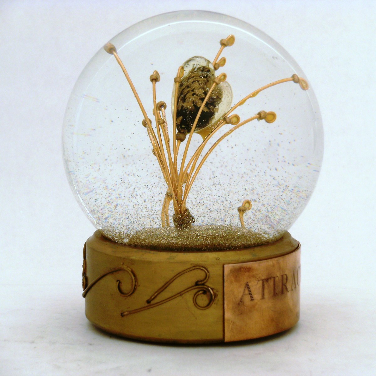 Attraction copper heart snow globe, Camryn Forrest Designs