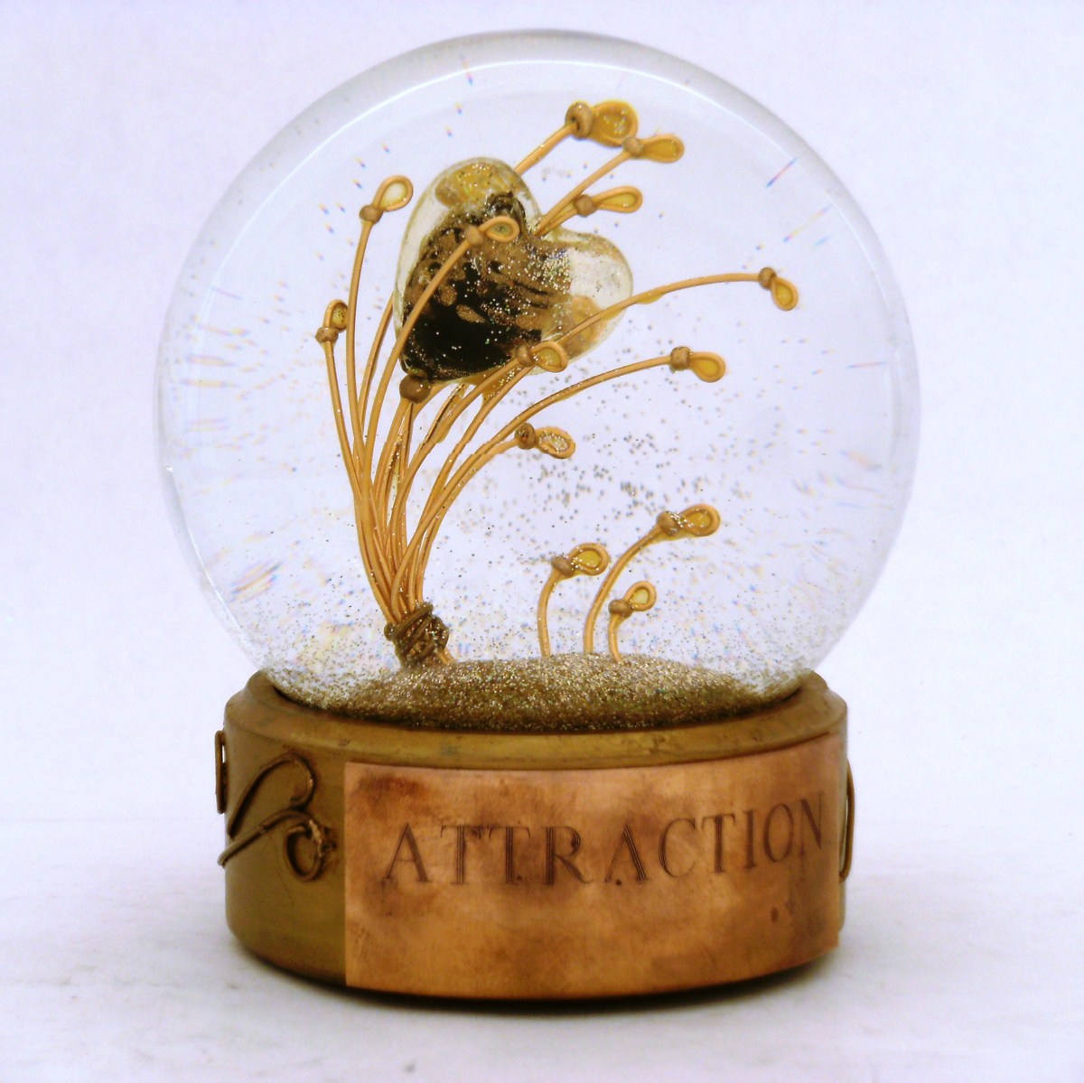 Attraction copper heart snow globe, Camryn Forrest Designs