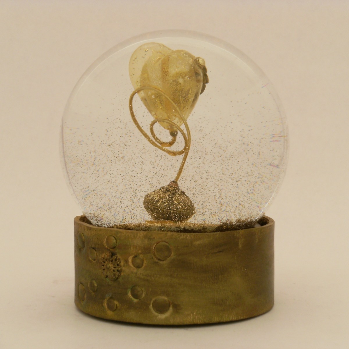 Heart of Gold sparkle snowglobe, Camryn Forrest Designs, 2013
