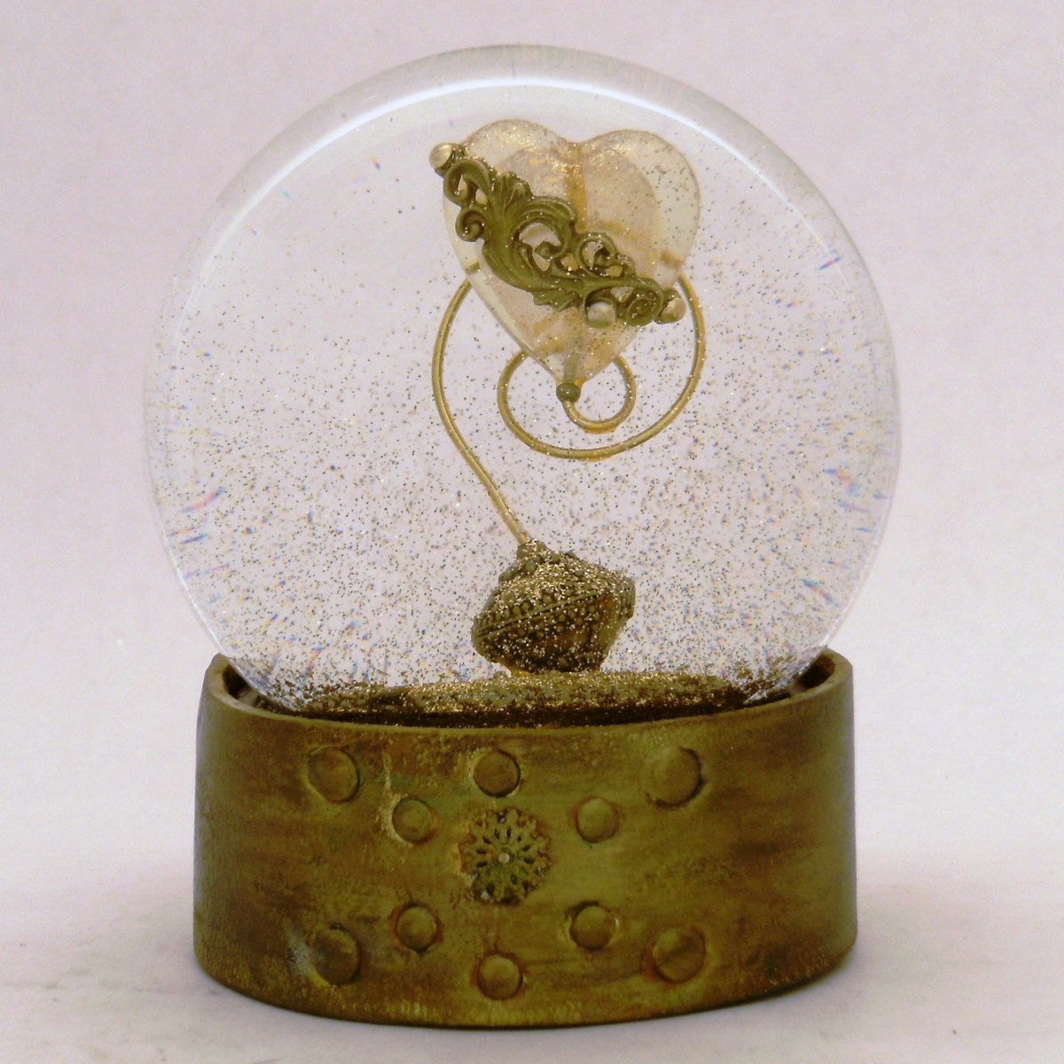 Heart of Gold sparkle snowglobe, Camryn Forrest Designs, 2013