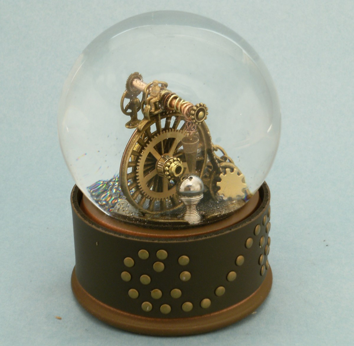Steampunk My Ride penny farthing snow globe by Camryn Forrest Designs 2013