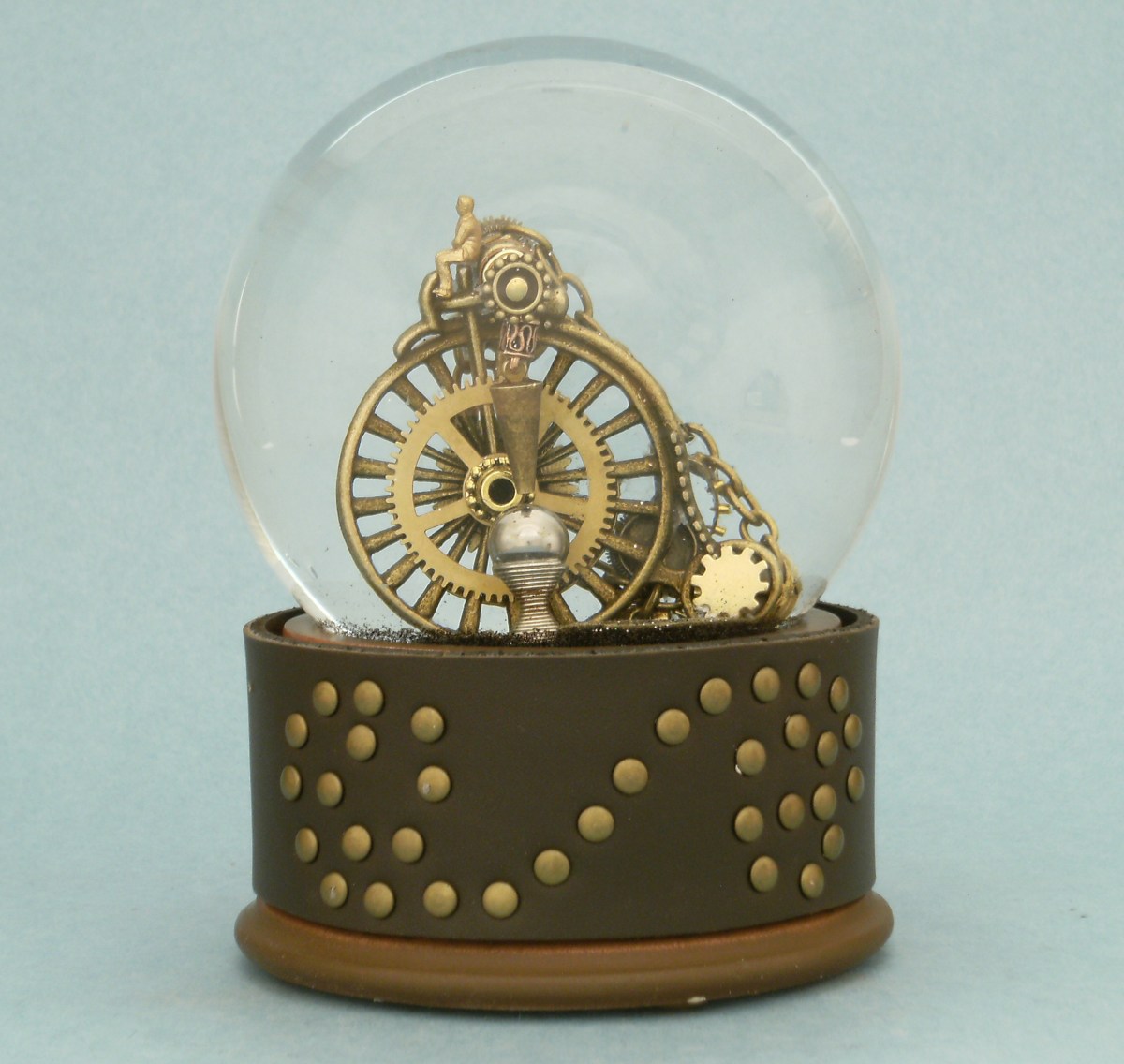 Steampunk My Ride penny farthing snow globe by Camryn Forrest Designs 2013