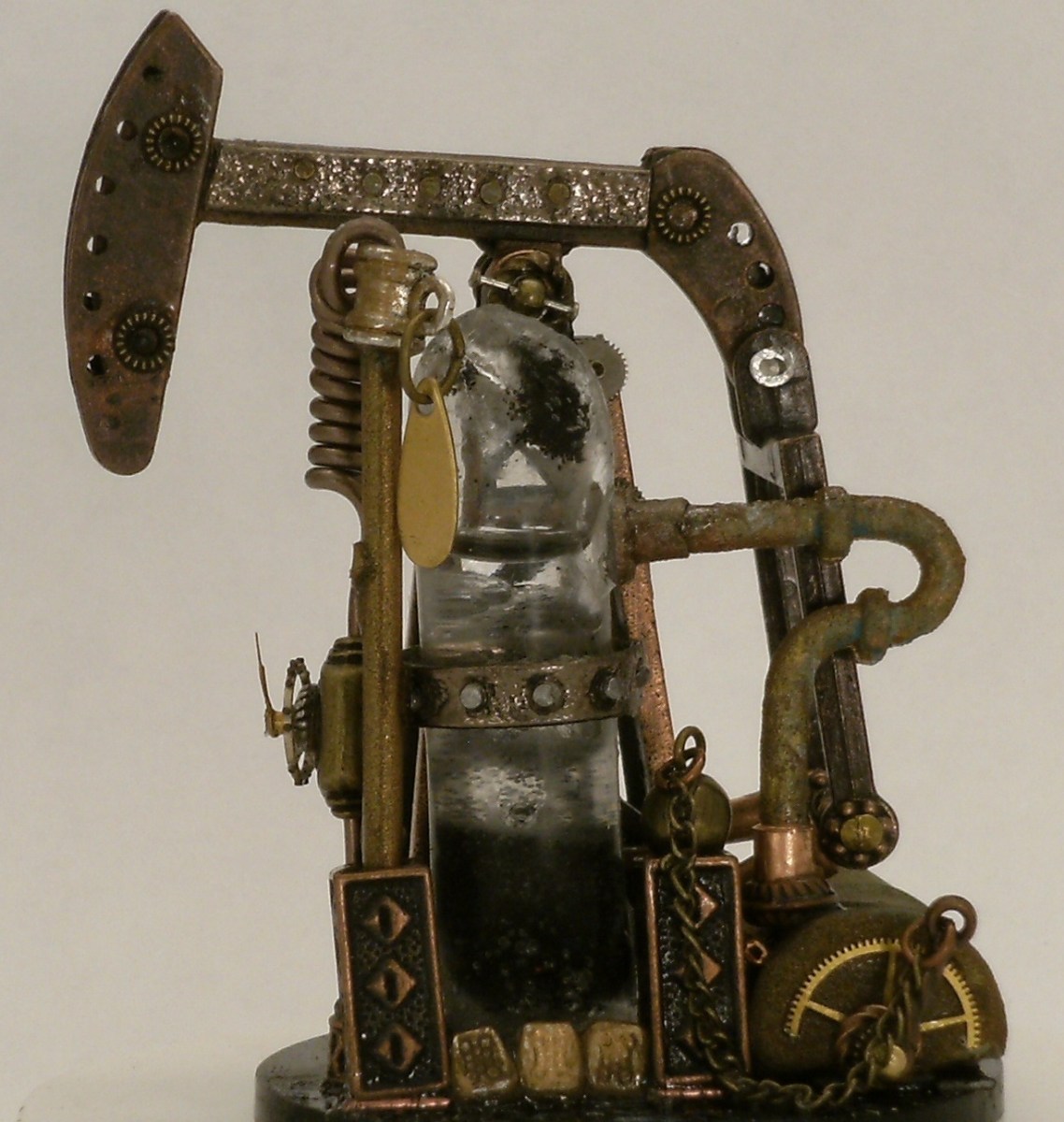 Interior Detail, Oil Well that Ends Well, custom snow globe by Camryn Forrest Designs 2013