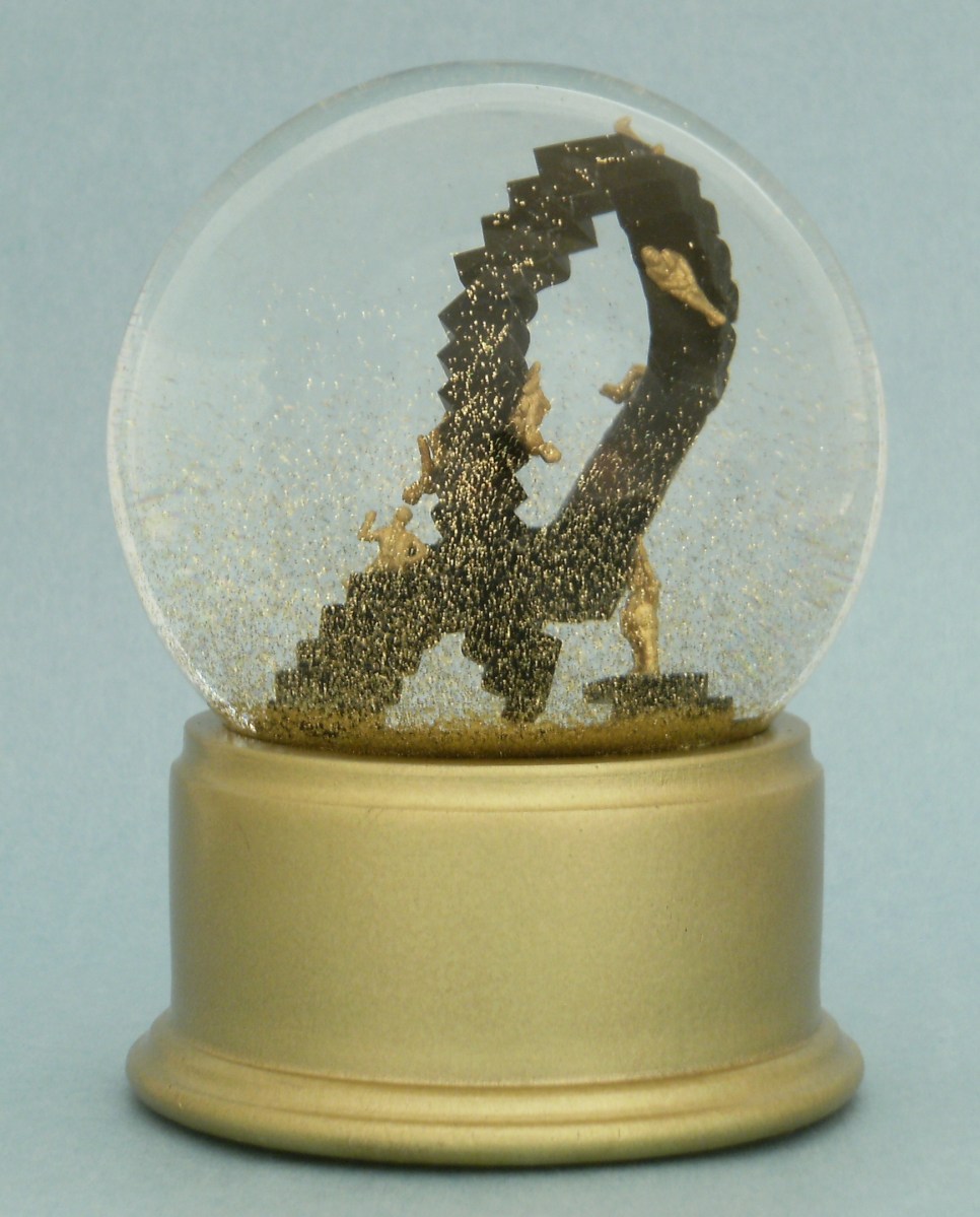 Waiting for the Next Big Thing snow globe, Camryn Forrest Designs (c) 2013