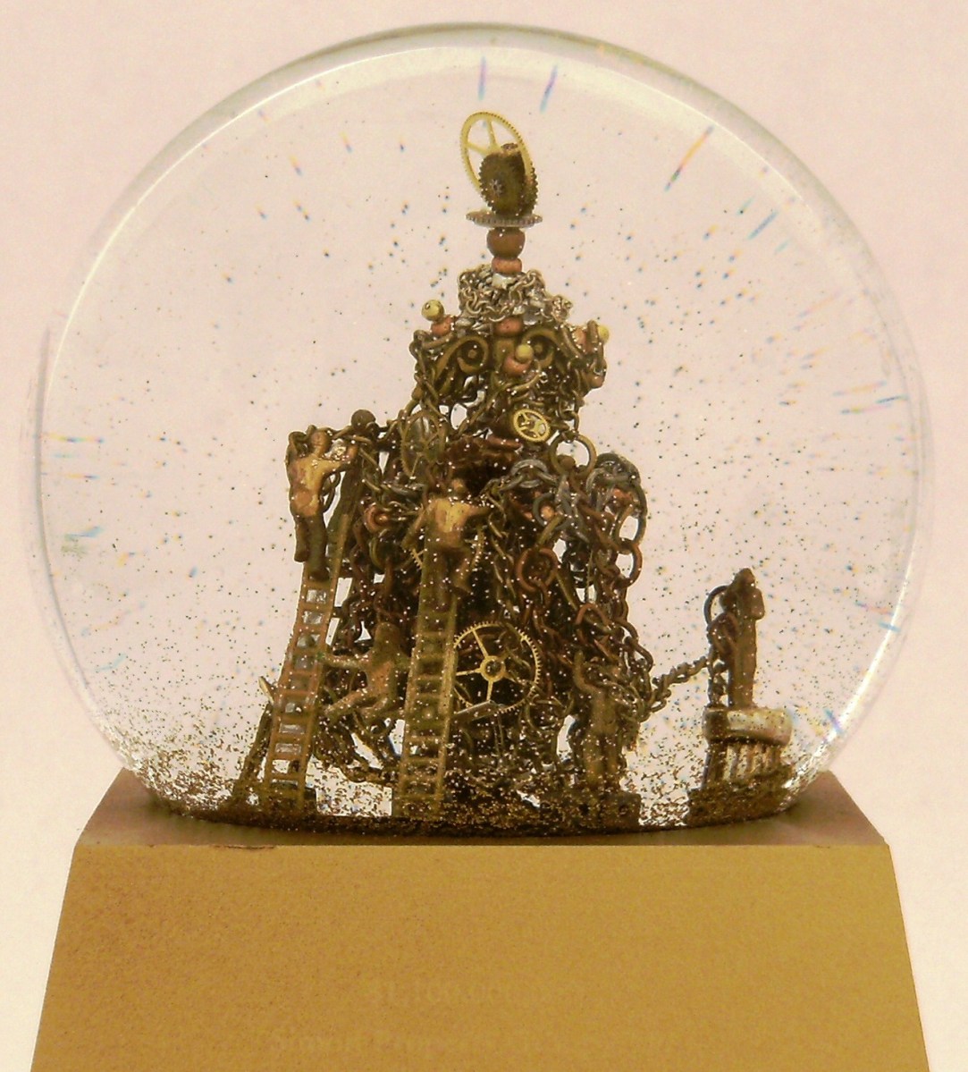 Making Christmas Time snow globe, Camryn Forrest Designs, Denver, CO