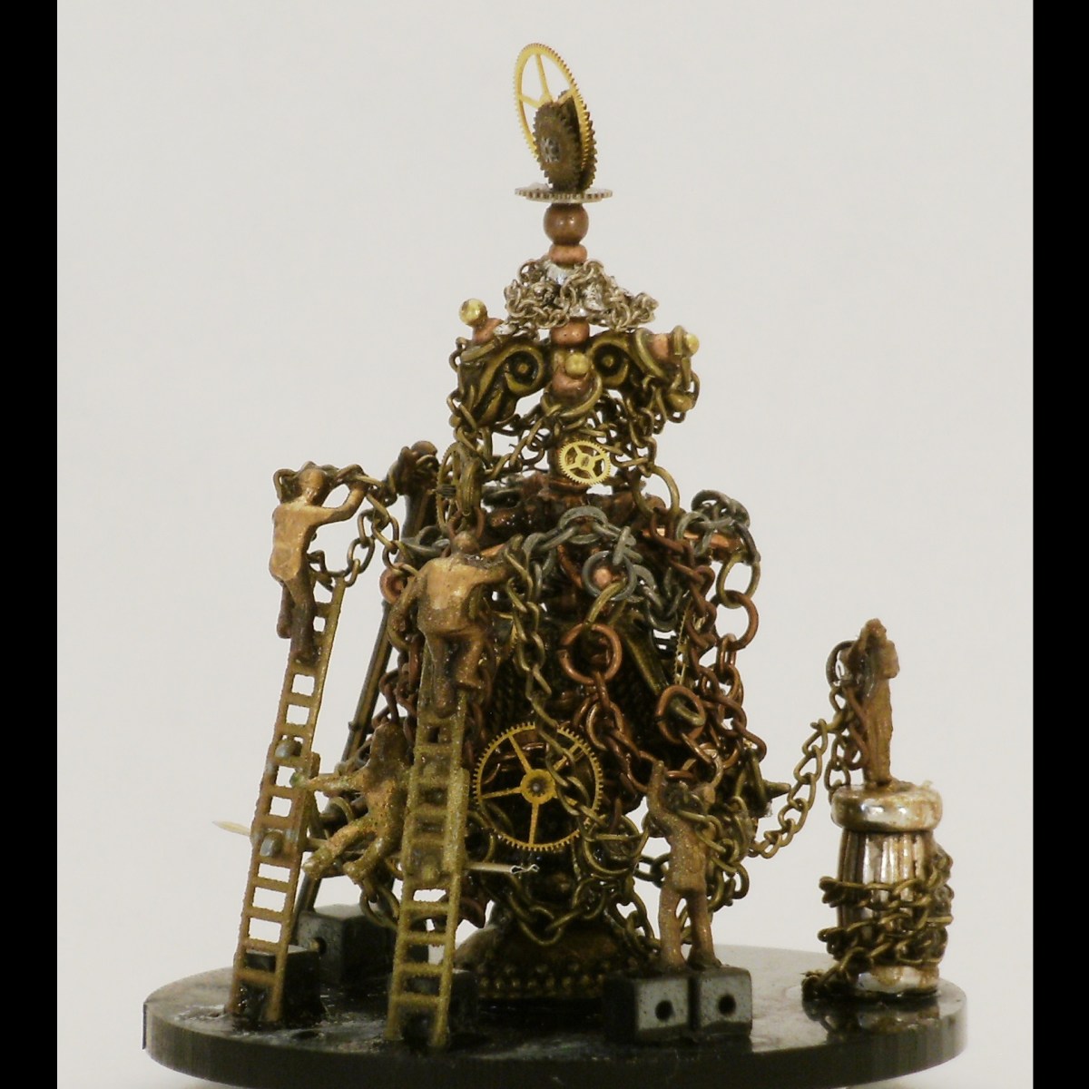 Detail, Making Christmas Time custom snow globe, Camryn Forrest Designs, 2013