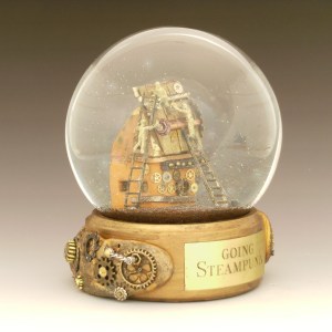 Going Steampunk custom snow globe by Camryn Forrest Designs