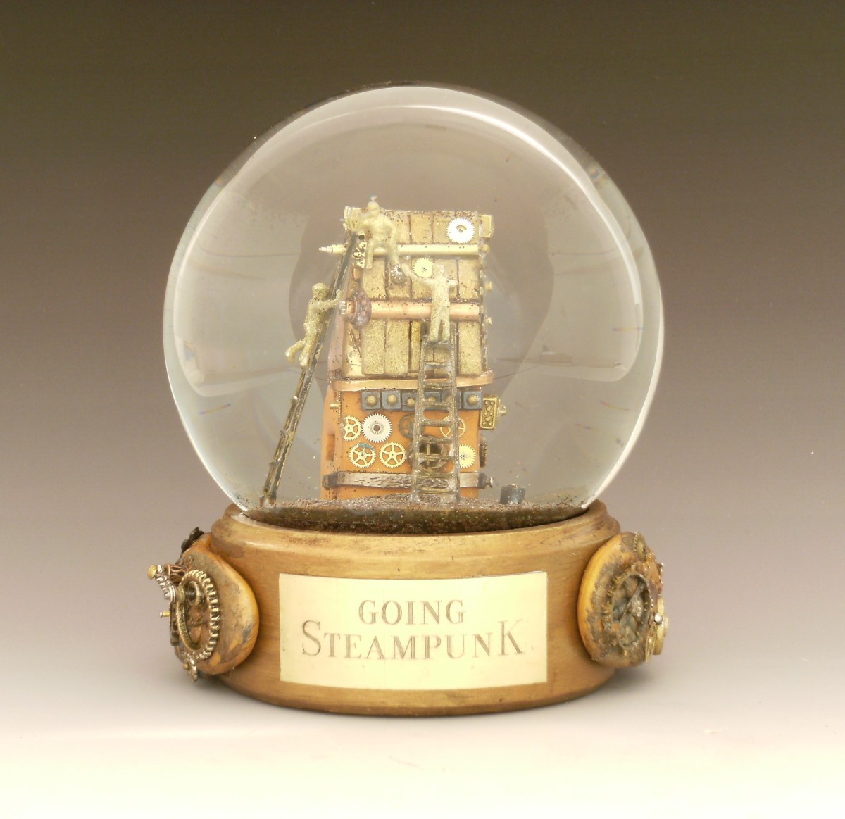 Going Steampunk custom snow globe by Camryn Forrest Designs
