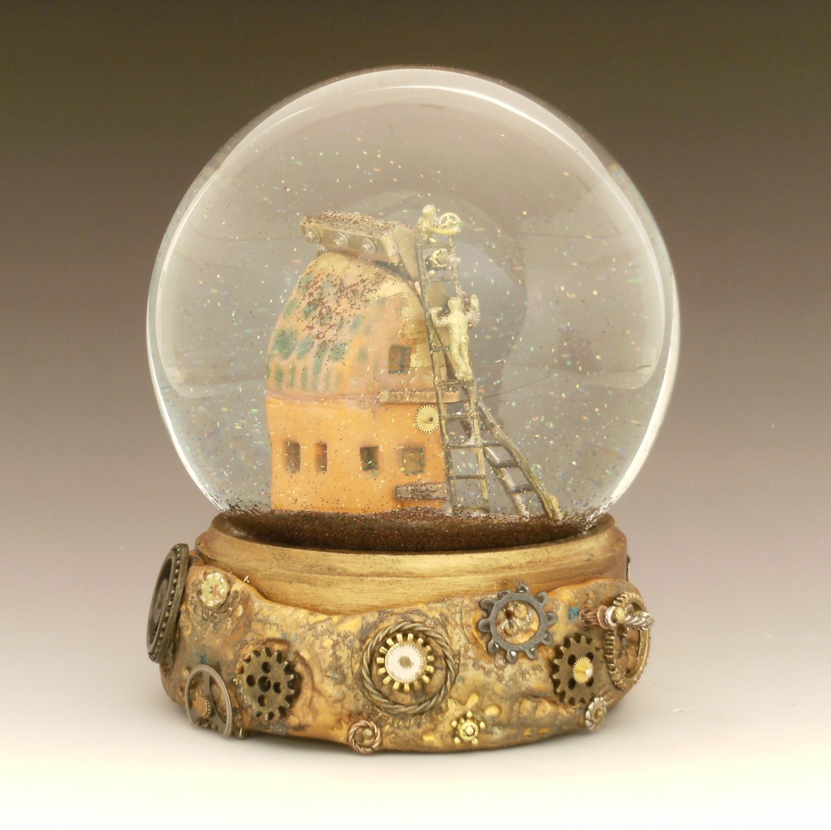 Going Steampunk custom snow globe by Camryn Forrest Designs