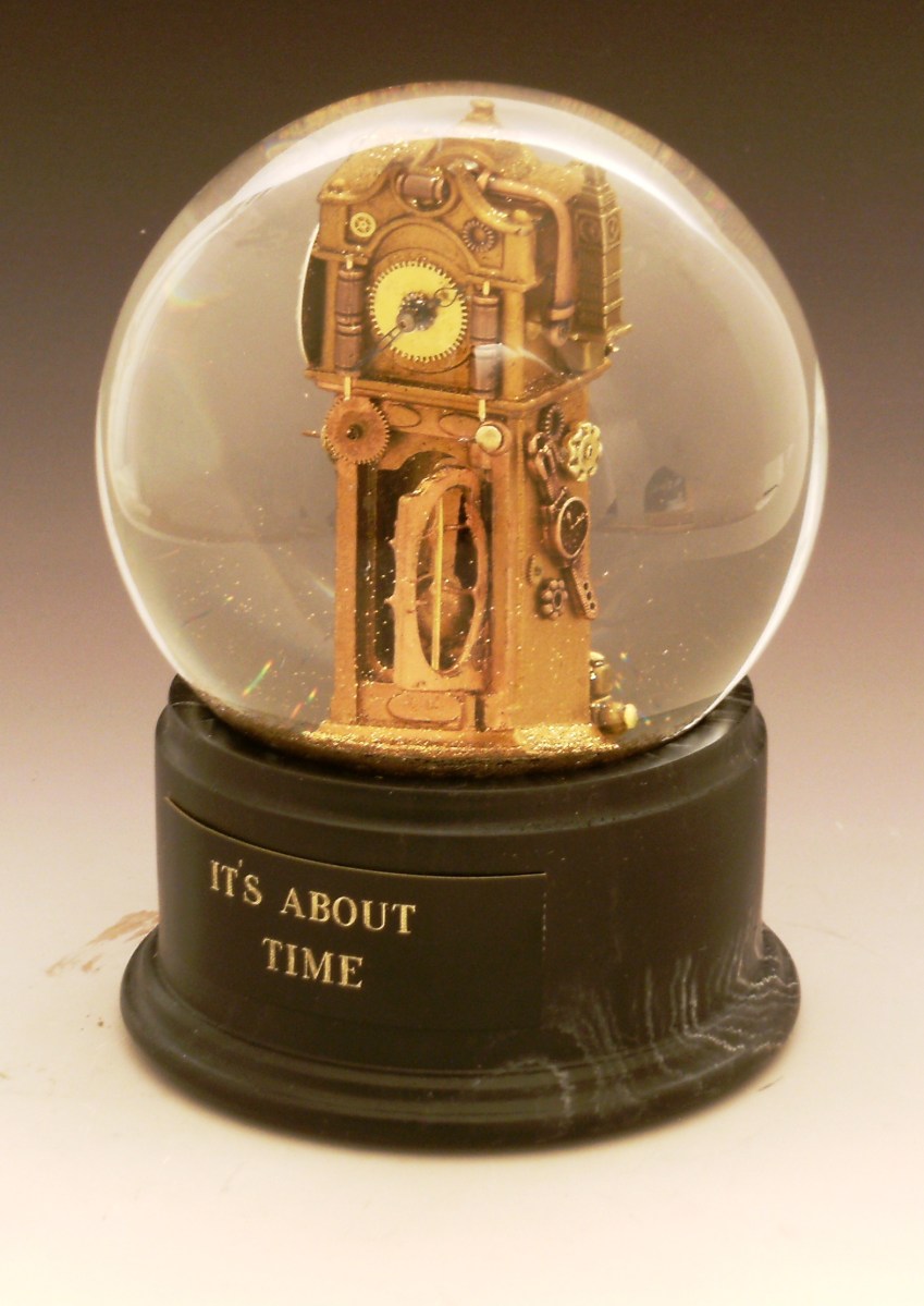 Its_About_Time snowglobe CamrynForrestDesigns, Denver, Colorado