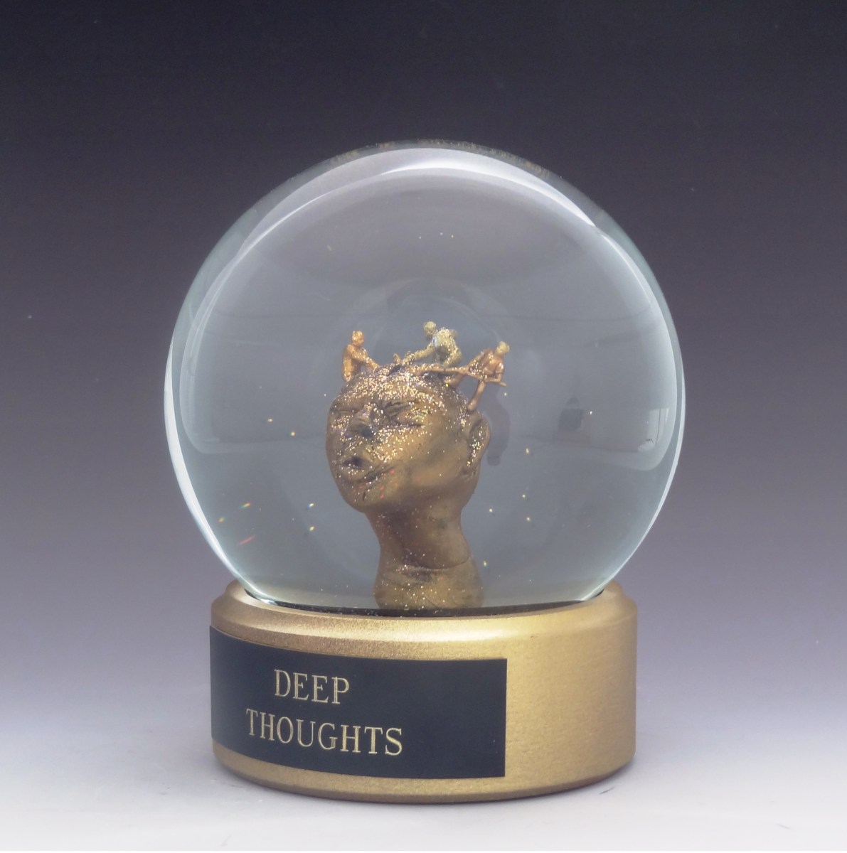 Deep Thoughts snow globe, Camryn Forrest Designs, Denver, Colorado USA