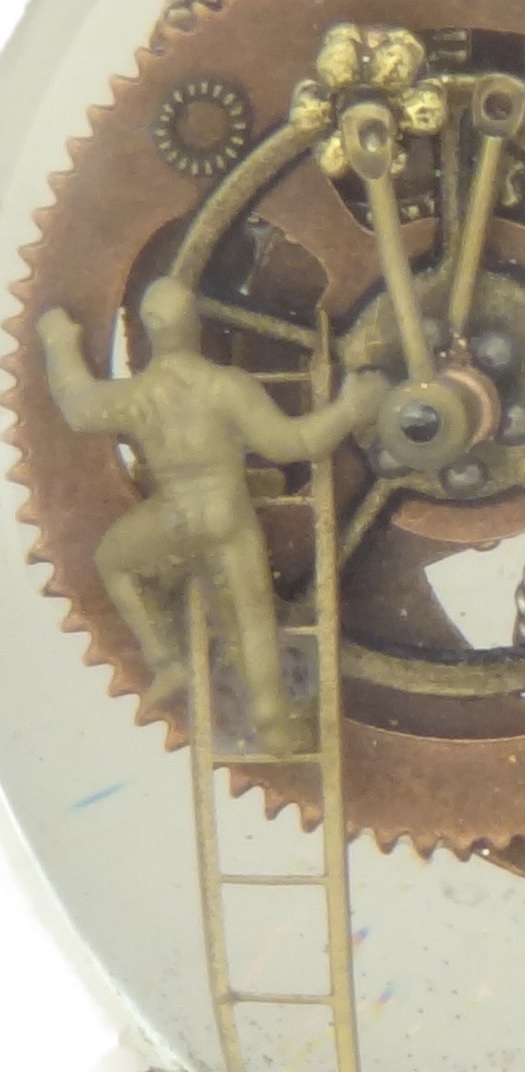 Men at Work custom snow globe by Camryn Forrest Designs, Denver, Colorado