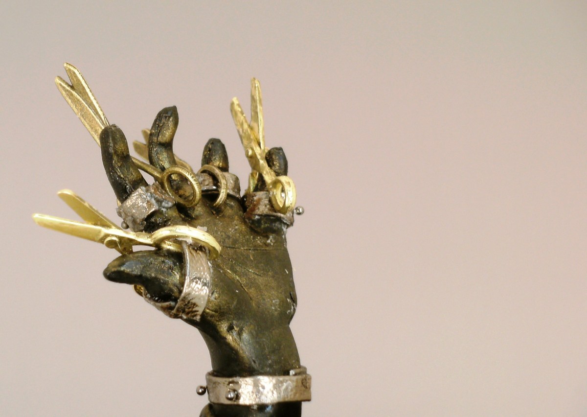 Scissorhands sparkle snow globe, Camryn Forrest Designs, 2015