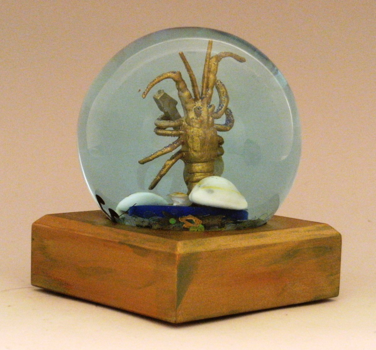 Rock Lobster sparkle snow globe, Camryn Forrest Designs, Denver, Colorado