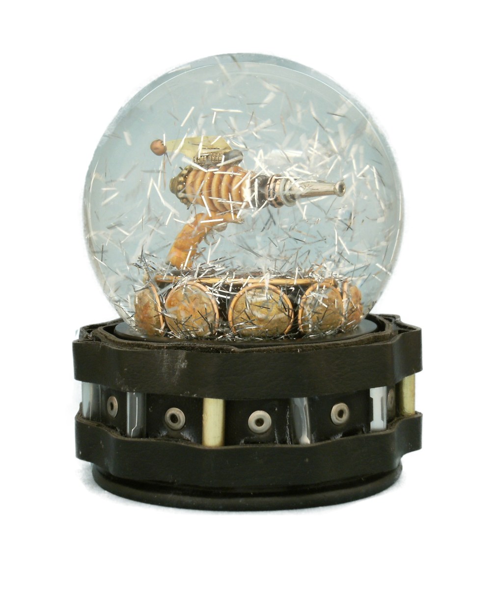 Ray Gun One snow globe Camryn Forrest Designs Denver, CO