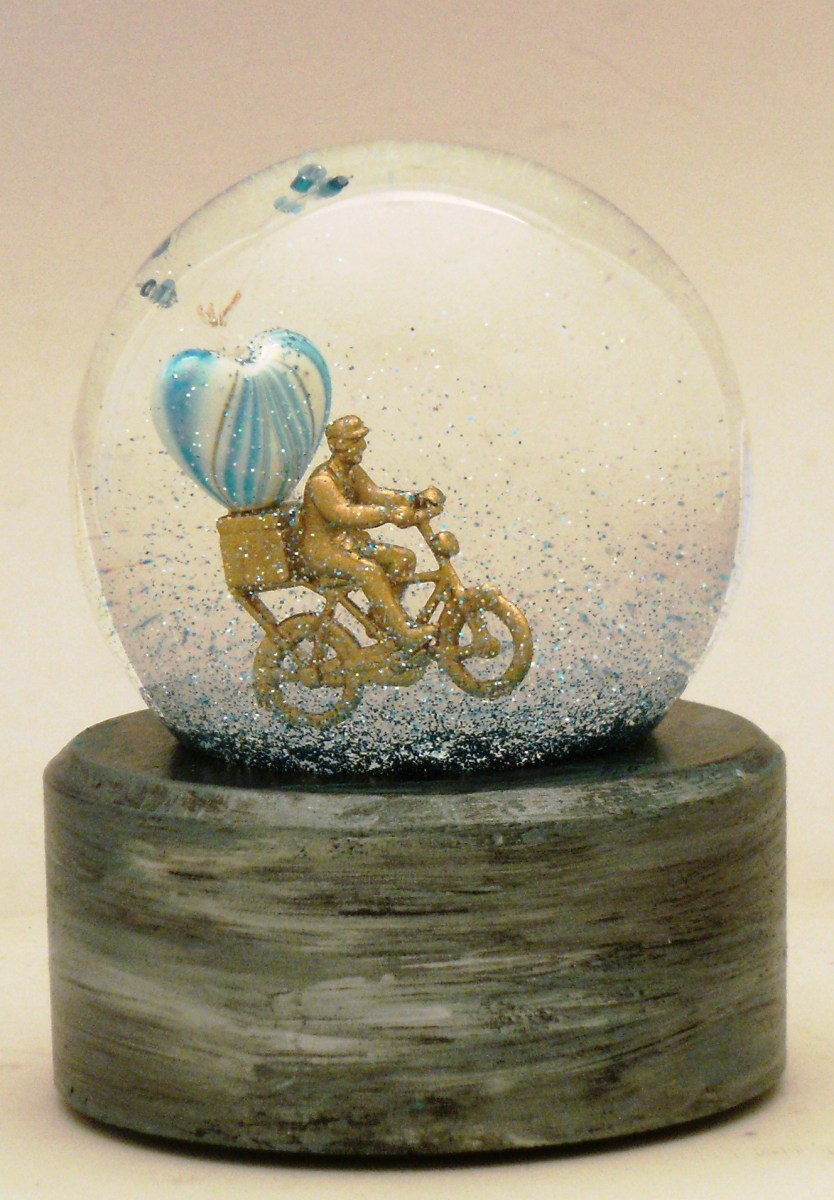 Special Delivery custom snow globe Camryn Forrest Designs, Denver Colorado