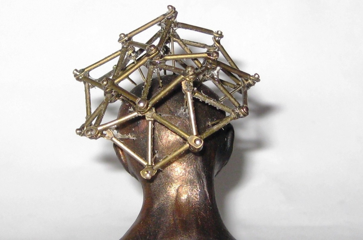 sculpture detail Geodesic Dome snow globe, Camryn Forrest Designs, Denver, Colorado