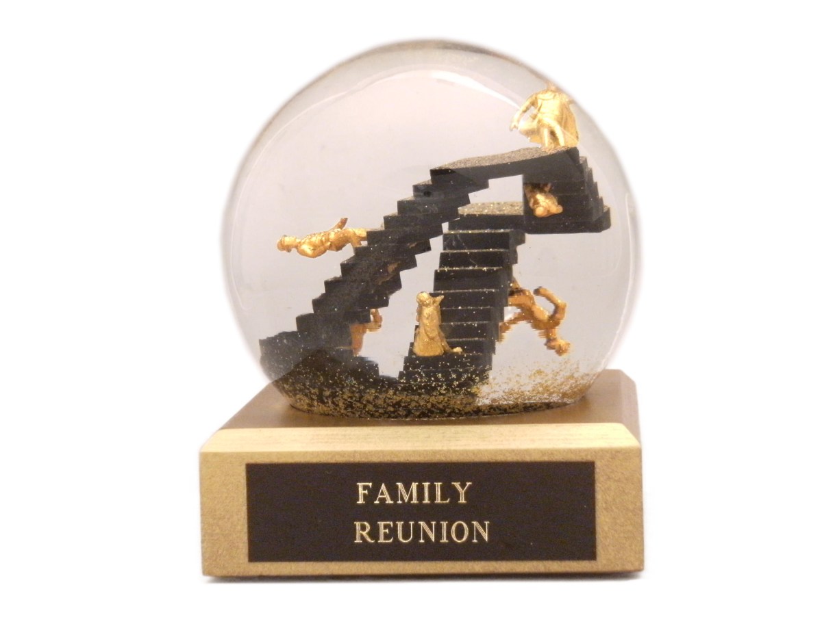 Family Reunion snow globe Camryn Forrest Designs, Denver, Colorado USA