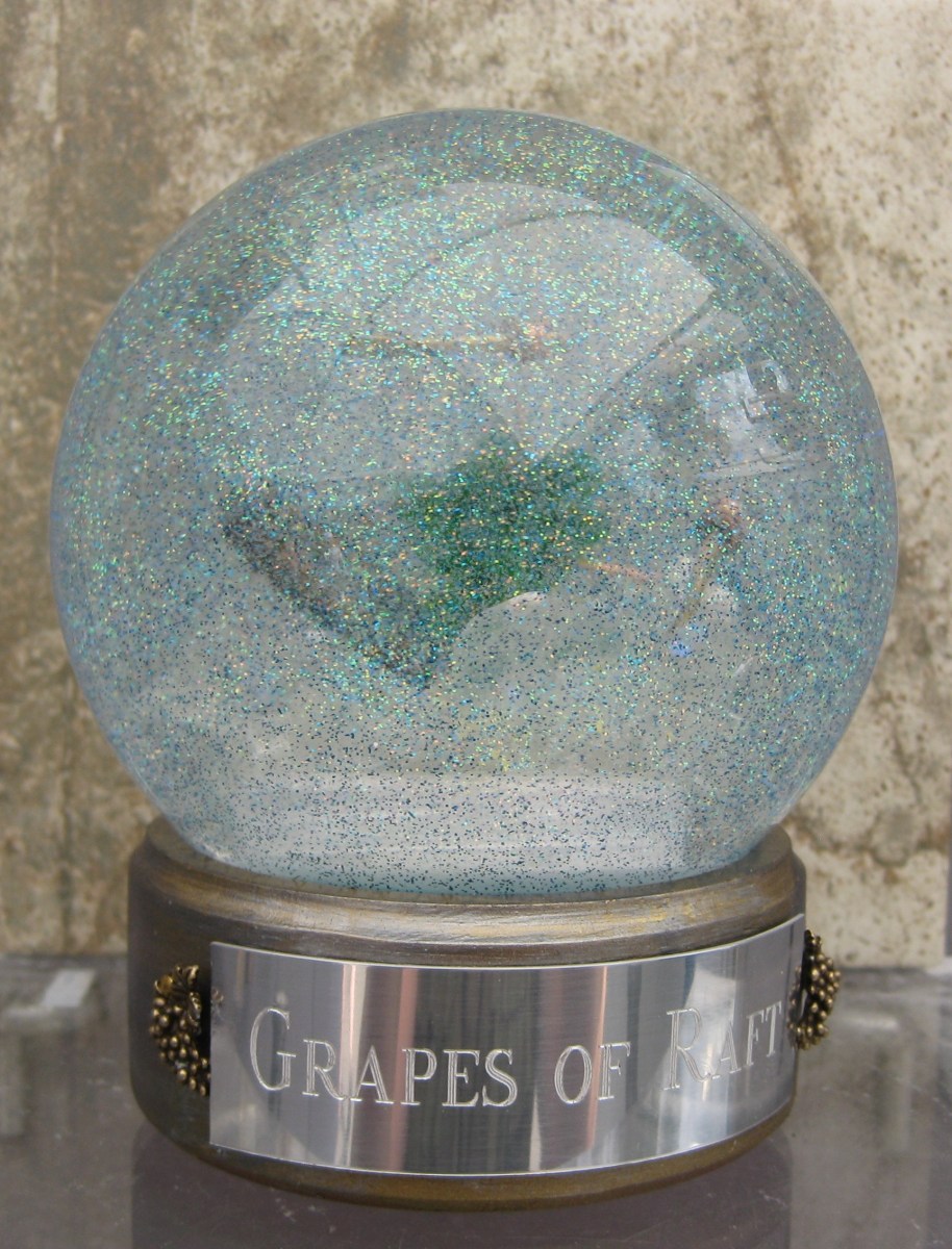 Grapes of Raft one of a kind snow globe, Camryn Forrest Designs Denver, Colorado USA