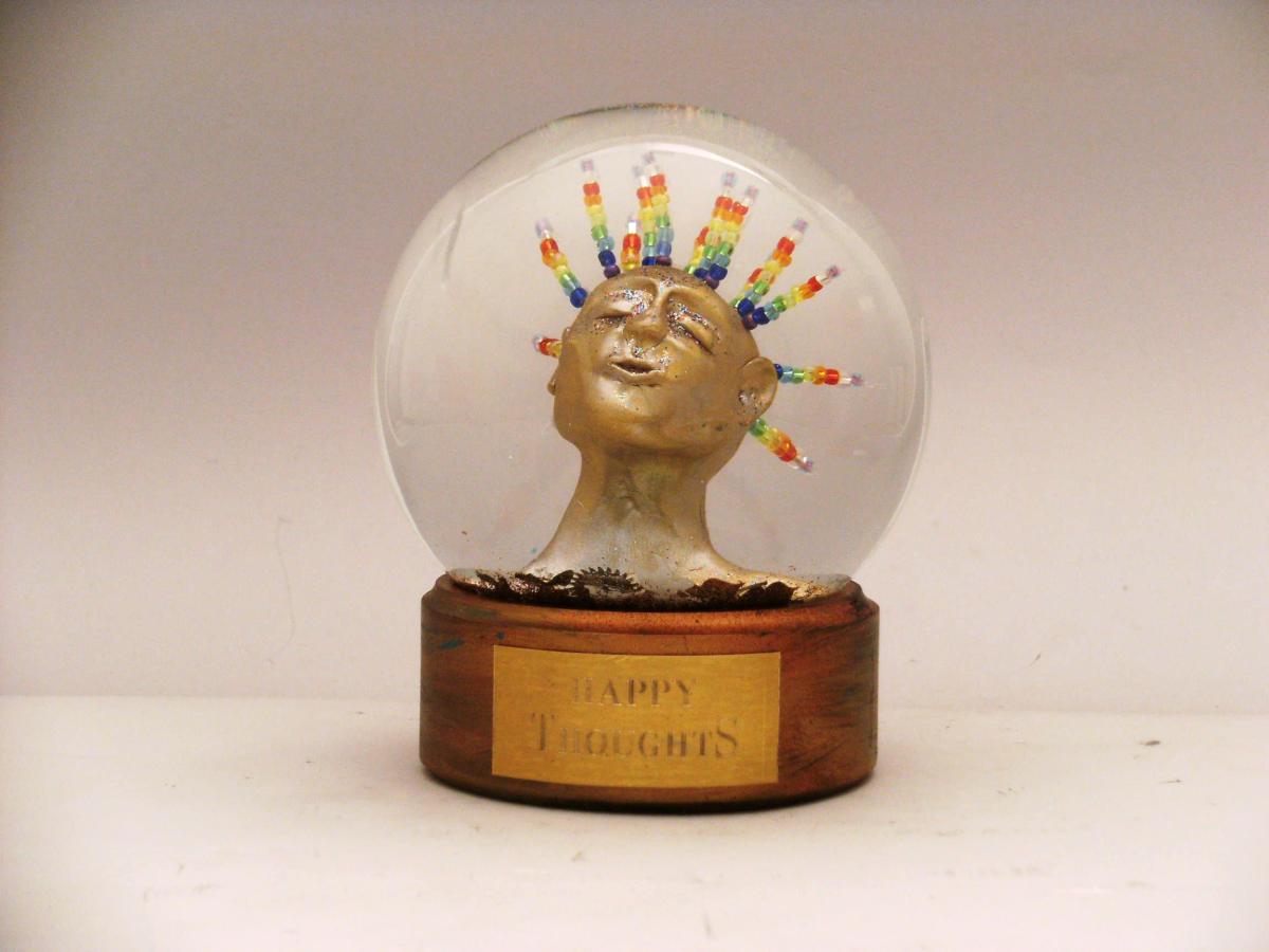 Happy Thoughts snow globe 2016 Camryn Forrest Designs, Denver, Colorado, USA