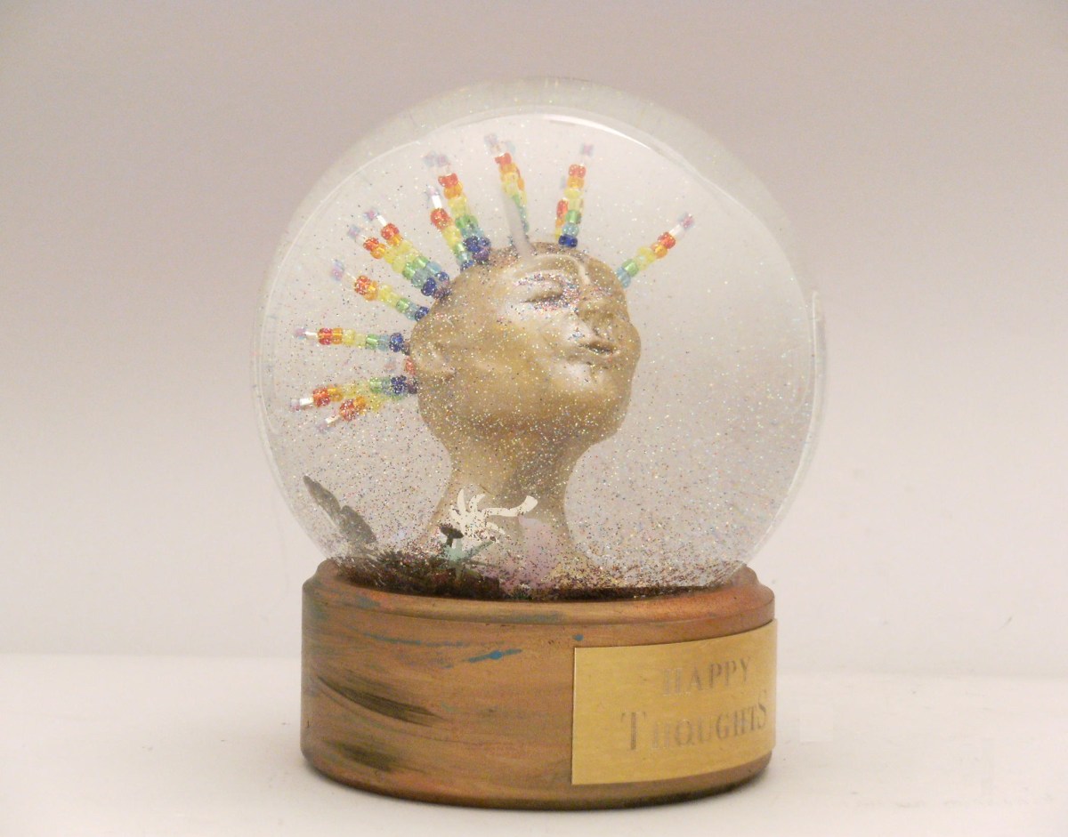Happy Thoughts snow globe 2016 Camryn Forrest Designs, Denver, Colorado, USA