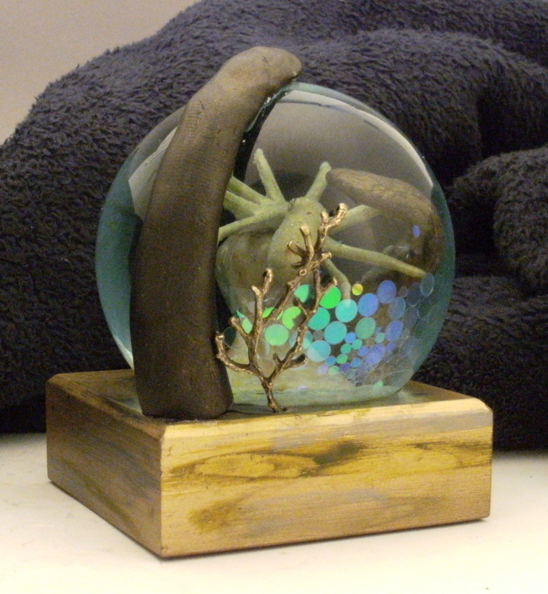 Octo-Thought snow globe Camryn Forrest Designs, Denver, Colorado, USA.