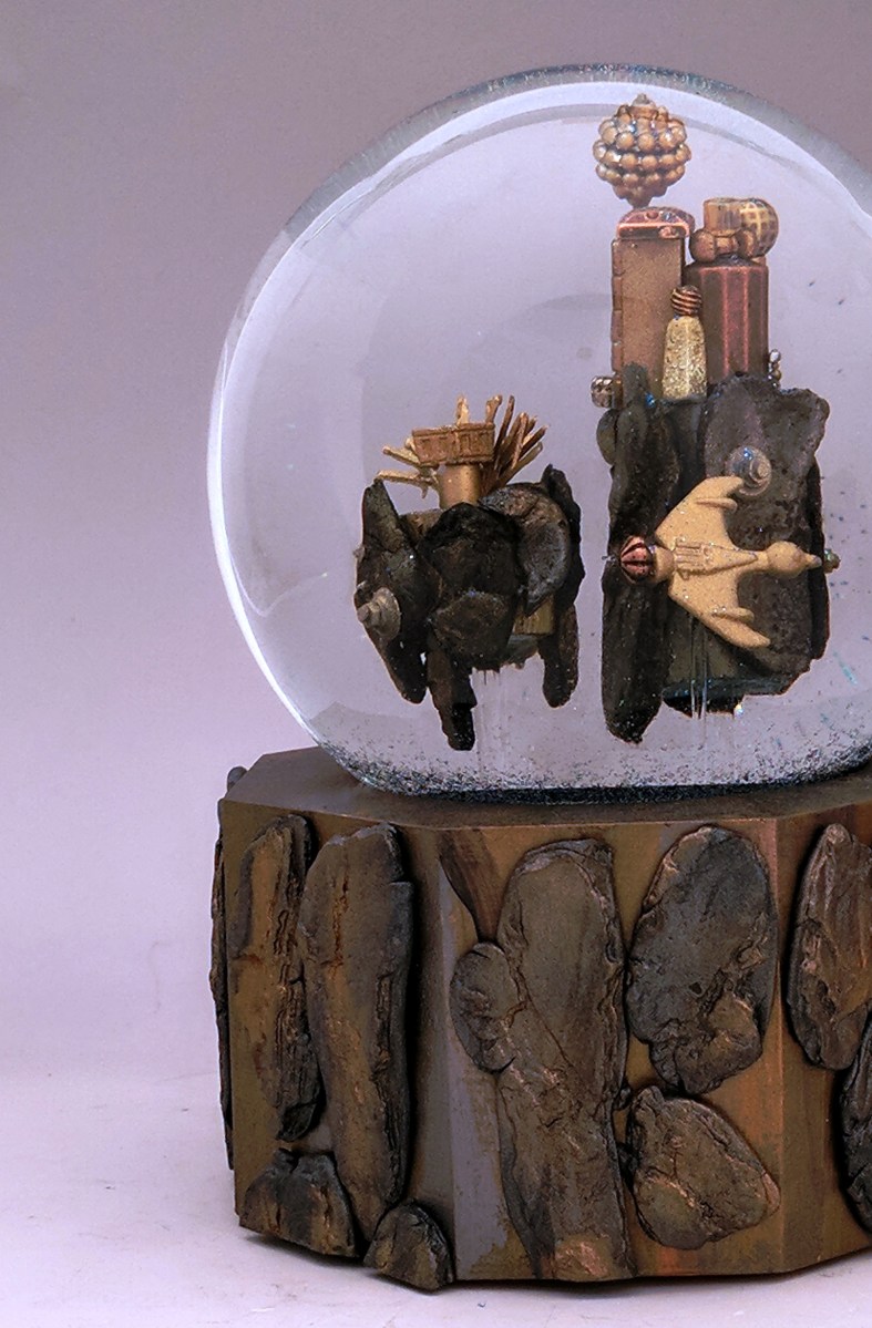 Sky Island City snow globe, Camryn Forrest Designs, Denver Colorado