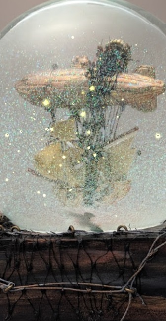 Destination Unknown snow globe, Camryn Forrest Designs, Denver Colorado USA